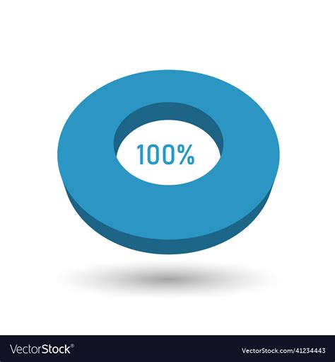 Percent D Pie Chart Royalty Free Vector Image