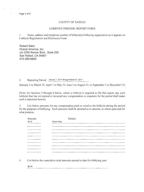 Fillable Online Lobbyist Registration And Disclosure Form Fax Email