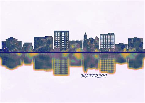 Waterloo Skyline Painting by NextWay Art - Fine Art America