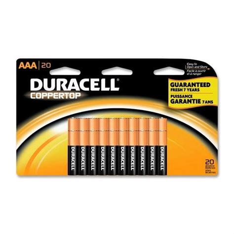 Duracell Coppertop AAA Battery, Long Lasting Triple A Batteries, 20 Pack - Walmart.com