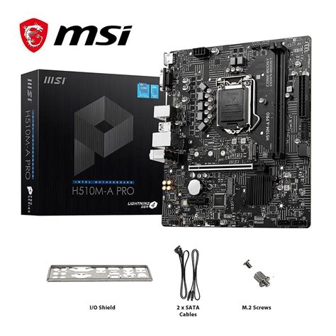MSI H510M-A PRO Motherboard, Micro-ATX - Supports Intel Core 11th Gen ...