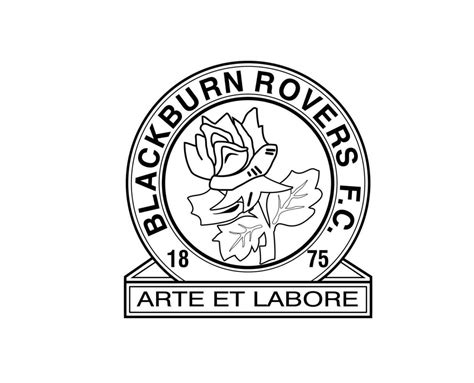 Blackburn Rovers FC Club Logo Symbol Black Premier League Football Abstract Design Vector ...