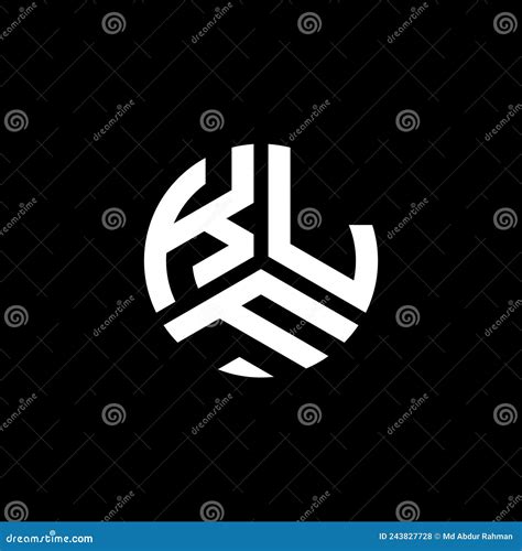 KLF Letter Logo Design on Black Background. KLF Creative Initials ...