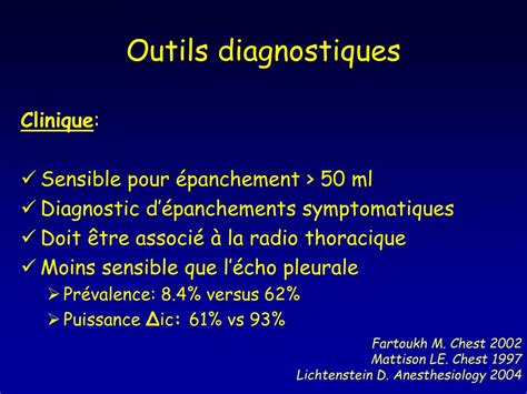 PPT Les épanchements pleuraux en réanimation PowerPoint Presentation