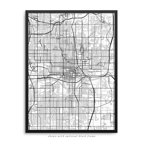 Oklahoma City Oklahoma Poster City Map Decor