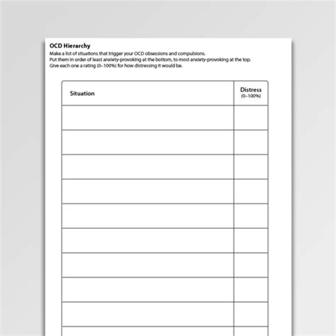 Ocd Worksheets