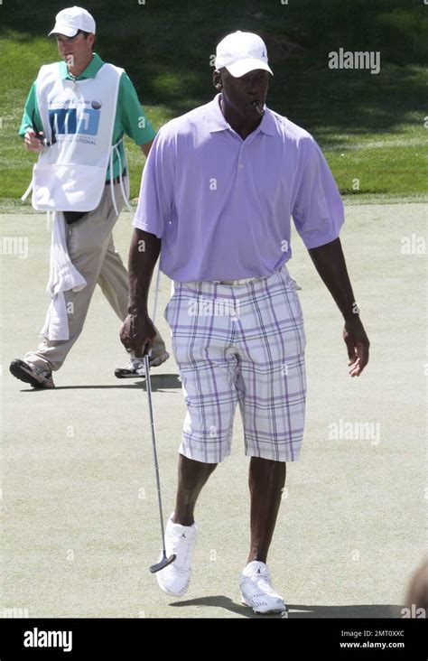 Basketball legend Michael Jordan is seen taking the golf course at the ...