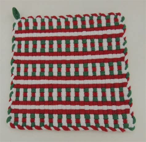 X Potholder Hot Pad Trivet Kitchen Ware Cotton Potholder Handcrafted Potholder Woven
