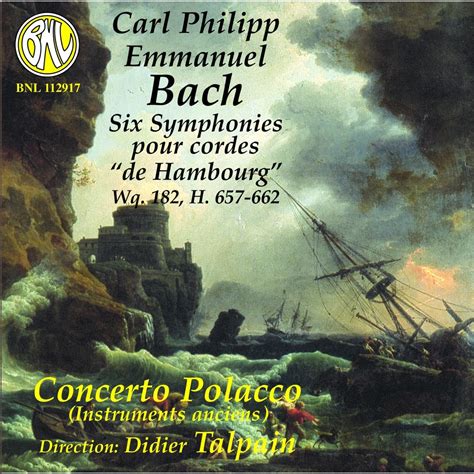 C P E Bach Six Symphonies Pour Cordes De Hambourg Album Par