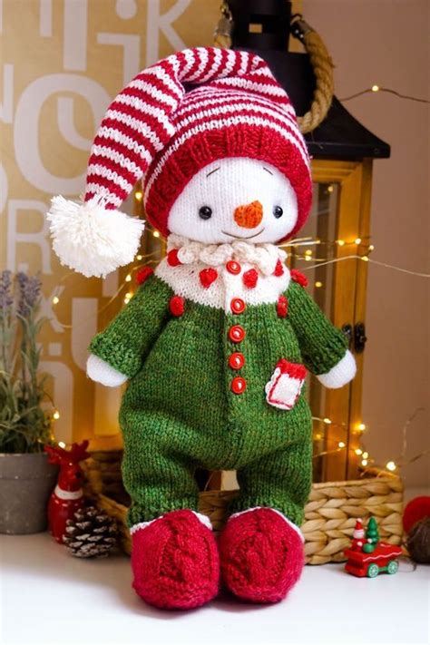 Knitting Snowman Toy Pattern Videos Christmas Knitting Projects