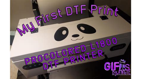 My First Dtf Printprocolored L1800beautiful Vibrant Colors Youtube