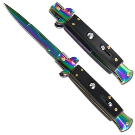 Italian Milano Stiletto Titanium Automatic Knife Stiletto Knife