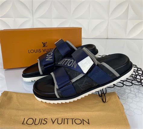 Louis Vuitton Terlik Erkek Lacivert Deri