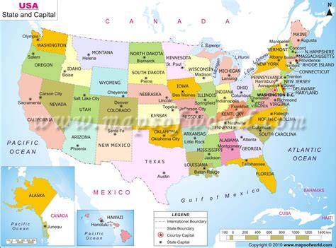 Printable Usa Map With States And Capitals - United States Map