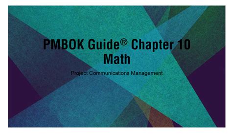 Solution Pmp Pmbok Short Guide Ch10 Studypool