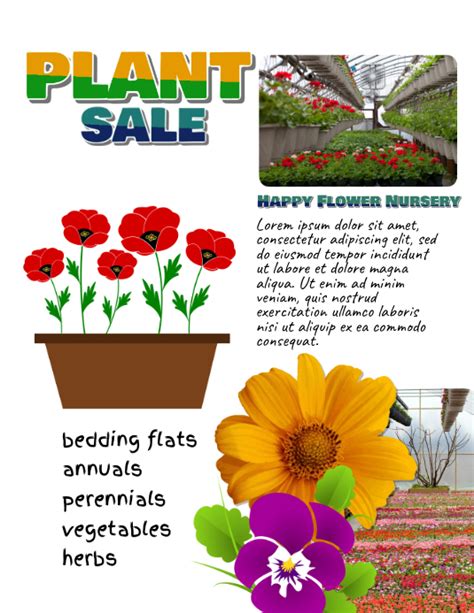 Plant Sale Flyer Template Postermywall