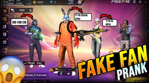 Fake Fan Prank With Random 😱 Freefire Freefire Youtube