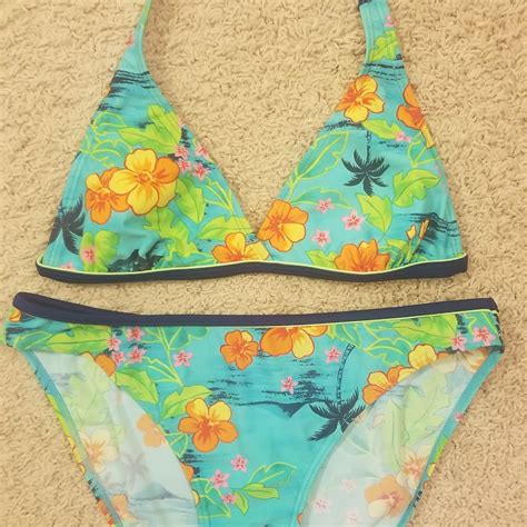M Top L Bottom Malibu Dream Girl Halter Bikini Size Depop