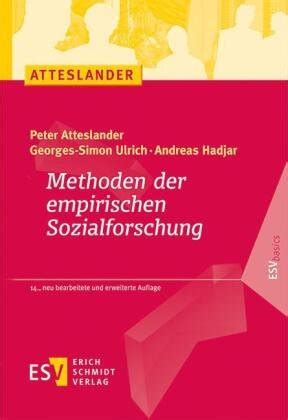 Methoden Der Empirischen Sozialforschung Schmidt Erich Berlin