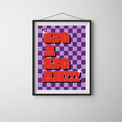 Zig Ah Zig Ah Spice Girls Music Print Music Poster Wall Art Typographic