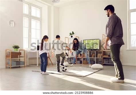 Happy Family Having Fun Home Kids Stock Photo 2123908886 | Shutterstock