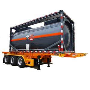 40FT Steel Lined PE Chemical Tank Container For HCl NaOH NaCLO PAC