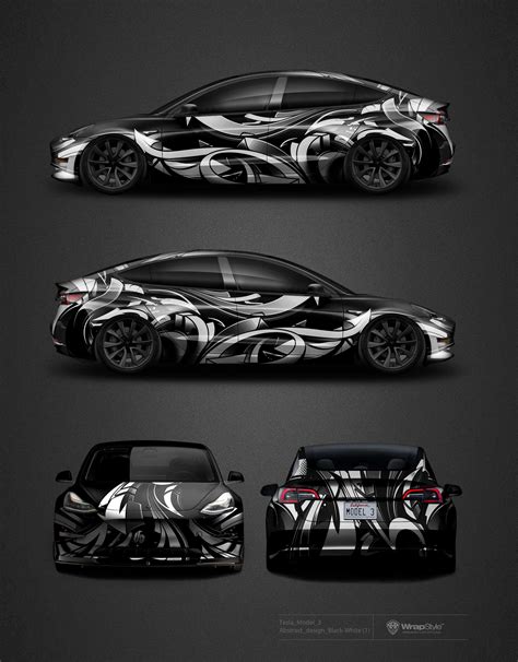 Tesla Model 3 Abstract Design Wrapstyle