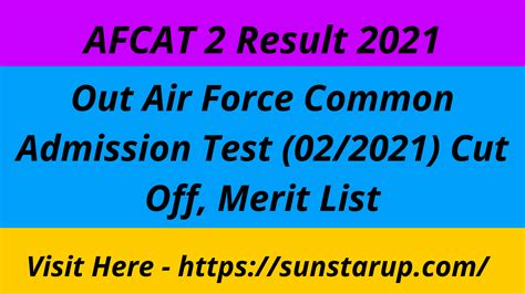 Afcat Result Out Air Force Common Admission Test Cut