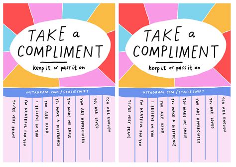 Free Compliments Printable Printable Templates