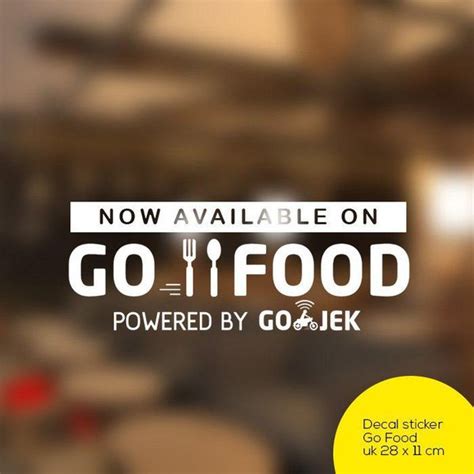 Jual Sticker Restoran Restaurant Gofood Go Food Gojek Di Lapak