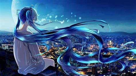 Blue Anime Girl Anime Girl