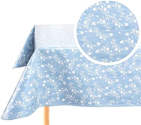 Home Direct Nappe Toile Cir E Pvc Rectangulaire X Cm Vichy Bleu