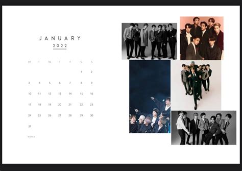 BTS CALENDAR 2022 digital BTS Printable Calendar - Etsy