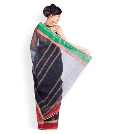 Sangam Kolkata Black Bengal Handloom Saree Buy Sangam Kolkata Black