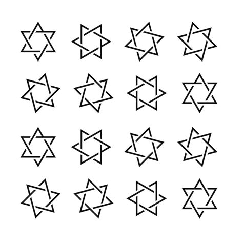 Premium Vector Star Of David Symbol Jewish Israeli Religious Symbol