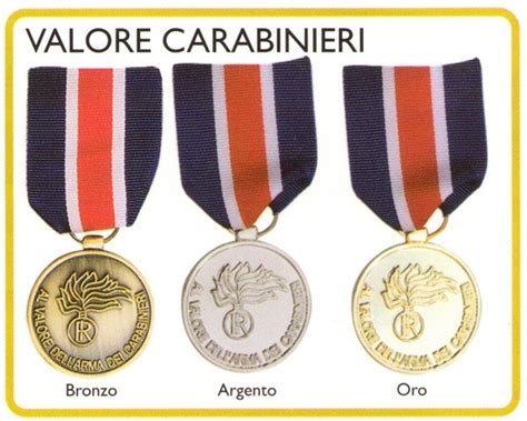 Medaglia Valore Dell Arma Dei Carabinieri Carabinieri Art FAV 24