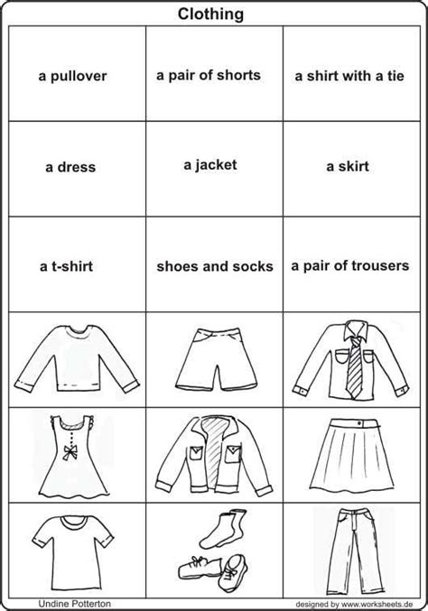 Clothes Printable Worksheets