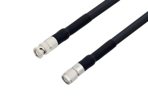 BNC Male To TNC Male Low Loss Cable 12 Inch Length Using LMR 400 DB