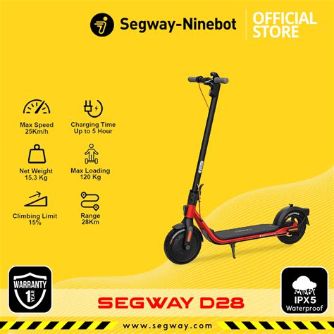 Jual Segway Ninebot Kickscooter D Skuter Listrik Lipat Shopee