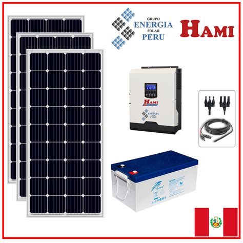 Kit Solar Fotovoltaico Aislada 1000W 12V 3000Whdia Paneles Solares Perú