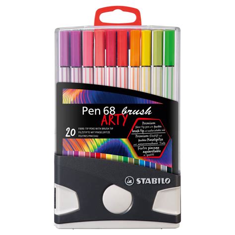 STABILO Pen 68 Brush Viltstift ColorParade ARTY Set 20 Stuks