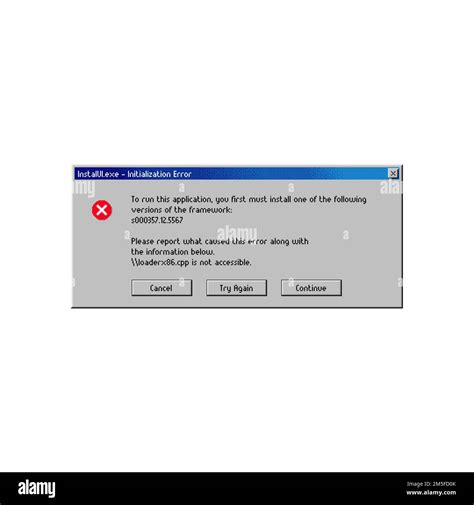 Error Message Window Application Installation Vector Pc Popup