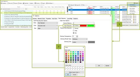 Clash View Mode Clash View Options And Element Selection Bexel