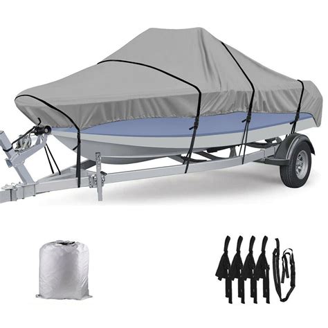 Waterproof Boat Cover, 14-16FT Trailerable Boat Cover Heavy Duty Bass ...