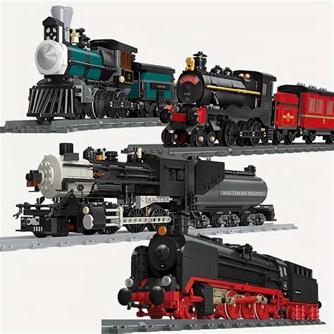 BRO1 локомотив CN5700 GWR паровой поезд железнодорожный модульный ...