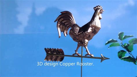 3d Copper Rooster Weathervane Youtube