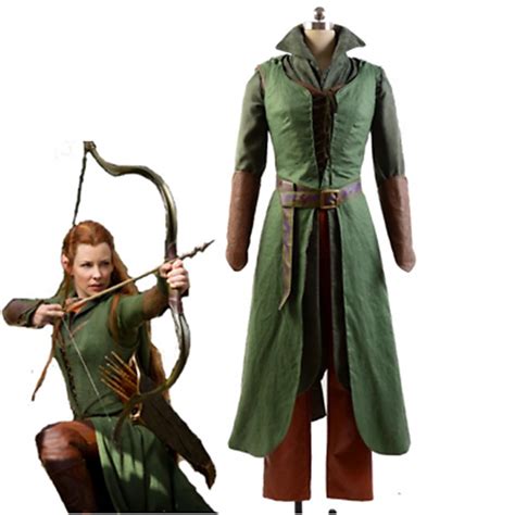 The Hobbit 2 3 Elf Tauriel Outfit Cosplay Costume Elf Clothes Wood