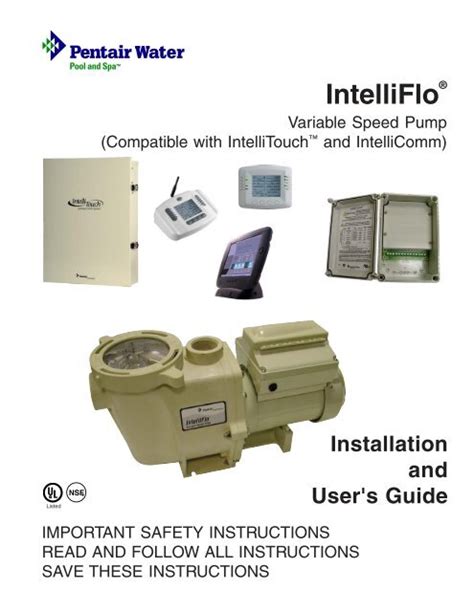 Pentair Intelliflo Programming Manual