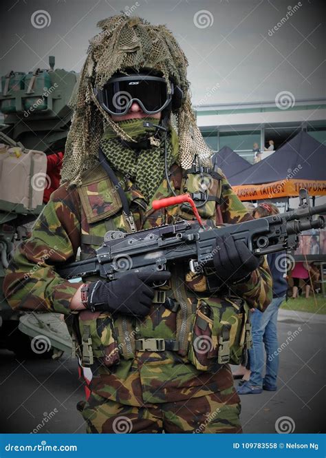zealand army special forces displaying  weapons editorial