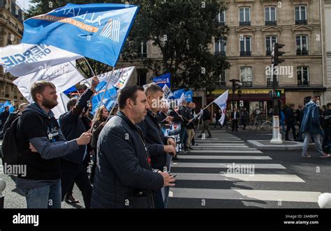 Paris France 2nd October 2019 French Police Protest Working